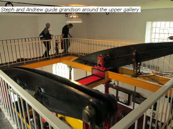 Grandson, Andrew & Steph negotiating the upper level