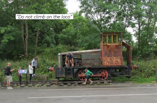 Former Avonside 0-4-0ST now 0-4-0DH "on display"