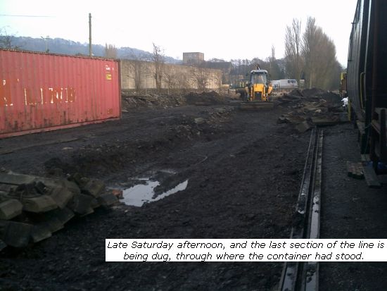 New shed yard construction continues
