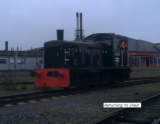 03 901 (D2128) returning to shed at days end