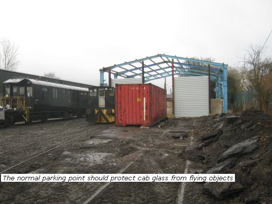 New shed yard - container in place & loco parking