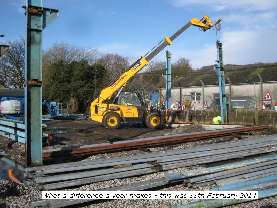 Looking back to Feb 2014 - raising the shed steelwork