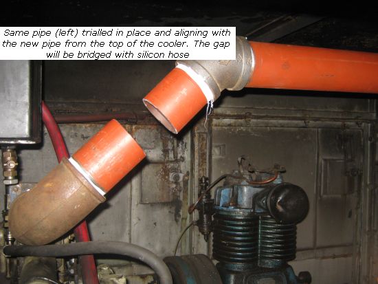 14901 pipework for cooler awaiting silicon pipe insert