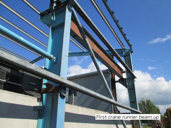 First crane runner beam installed
