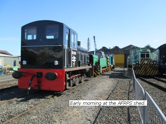Early morning at AFRPS shed , Scunthorpe Steel Works