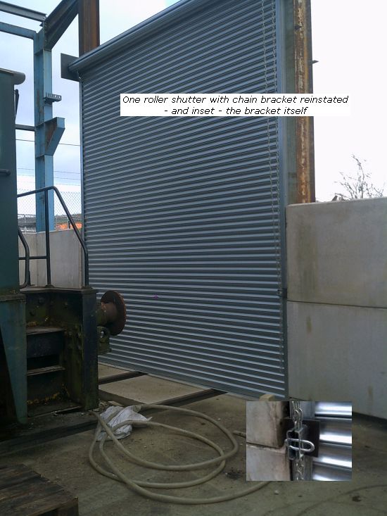 New shed - one roller shutter with chain installed