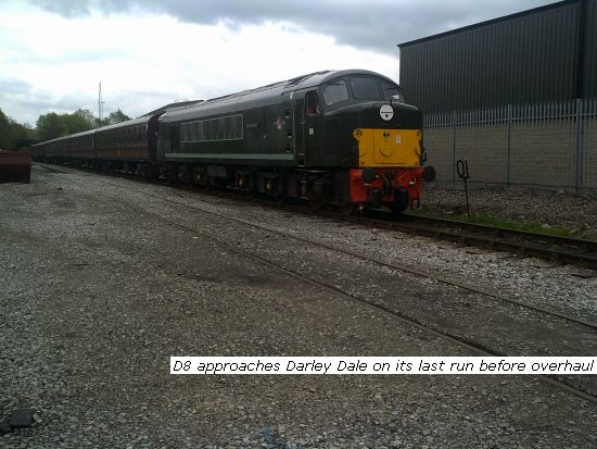 D8 approaches Darley Dale on last outing before overhaul