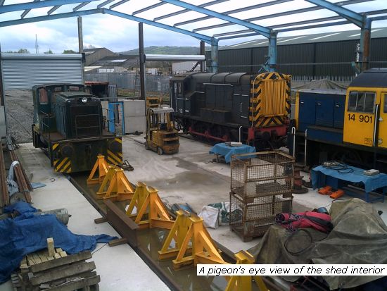 Packed shed interior