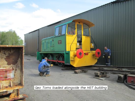 George Toms loaded alongside the HST shed at Rowsley