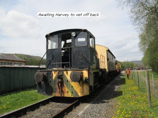James pulling the convoy awaits permission to return to Darley