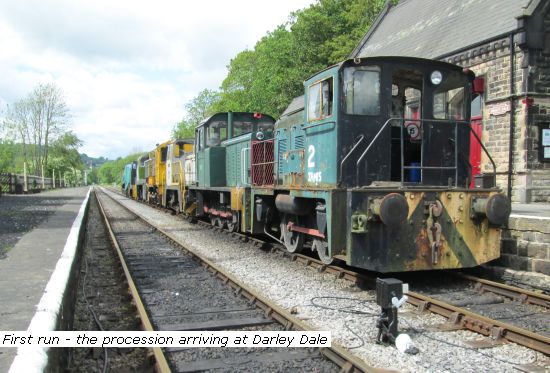 James and first procession arrive at Darley Dale