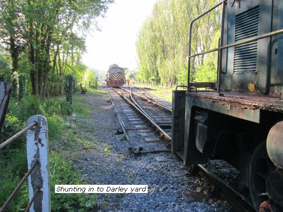 James shunting into Darley Dale yard