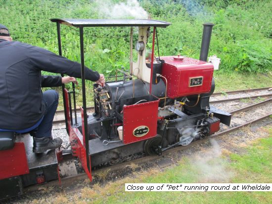 Sherwood Forest Railway loco Pet at Wheldale