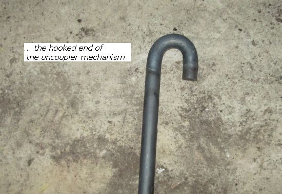 Newly made (from round bar) hook end of uncoupler