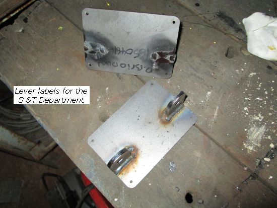 Lever labels for S and T Dept