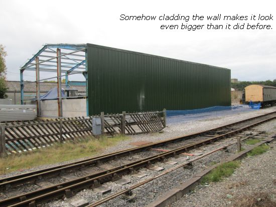 Cladding one wall makes the shed look even bigger