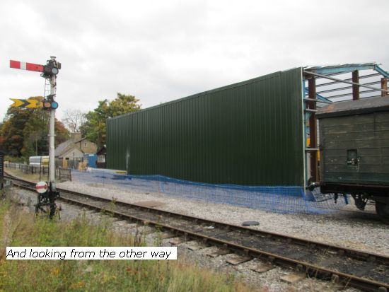 Another view of the first cladded wall
