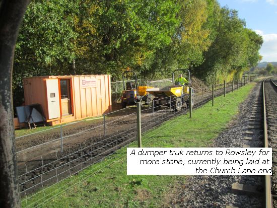 Dumper truck returns to Rowsley for more stone