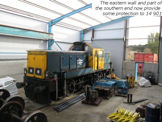 14901 partially protected by eastern & part of southern wall cladding