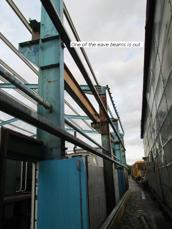 One of the eave beams
