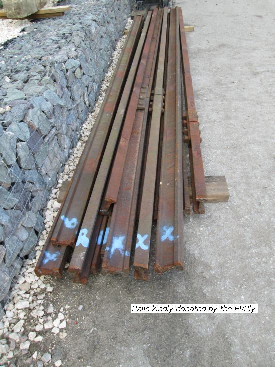 Rails kindly donated by the EV Rly