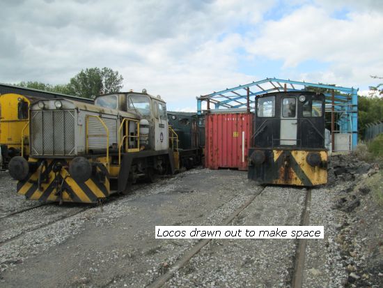 Locos drawn out to make space for shed work