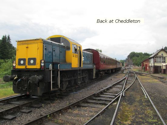 14 901 & train back at Cheddleton