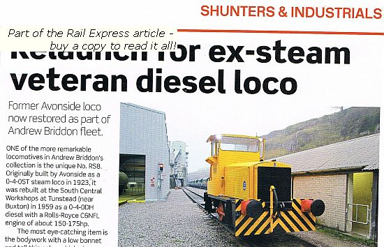 Part of the Rail Express article about RS8