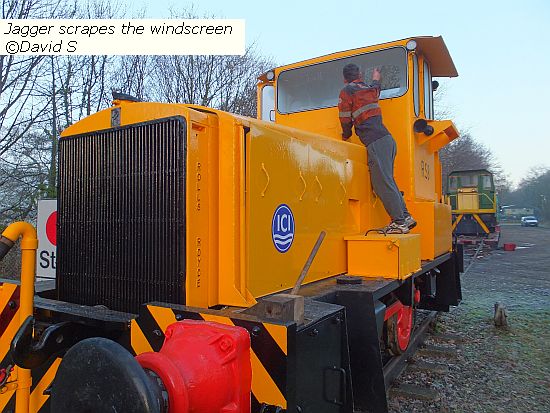 Jagger scraped the ice off RS8's windscreeen copright David S