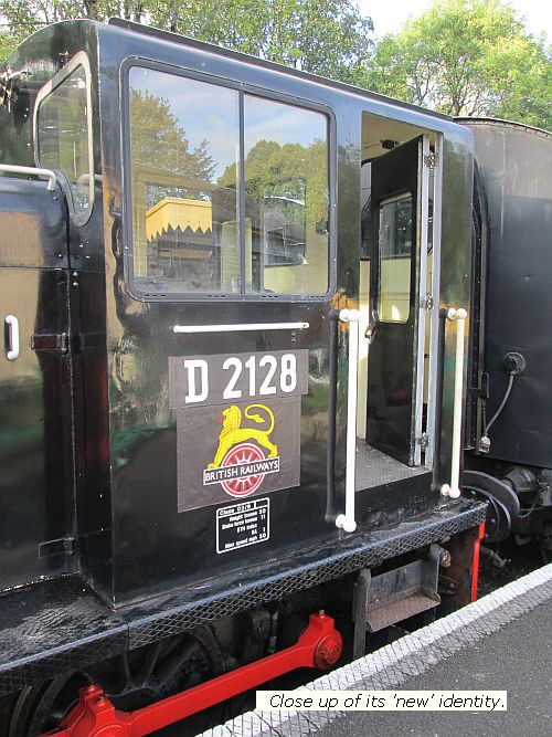 Loco 03 901, now disguised as D2128 at Midsomer Norton