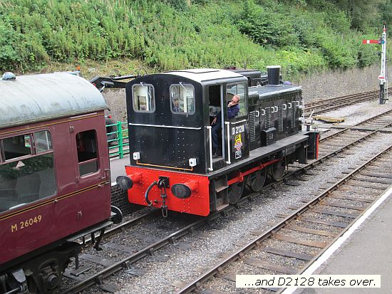 "D2128" takes over for one more trip