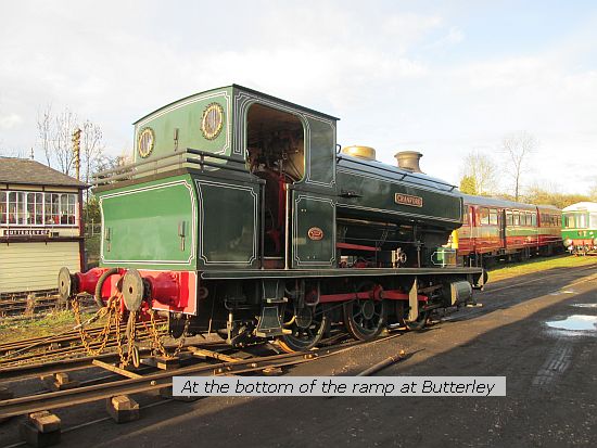 At the bottom of the ramp at Butterley 