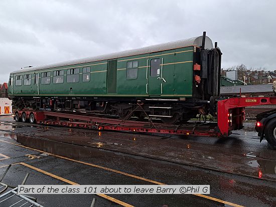 Part of the class 101 about to leave Barry copyright Phil G
