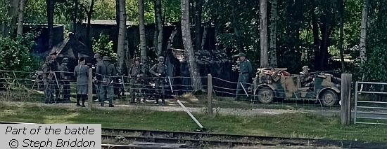 Part of the staged WW2 battle