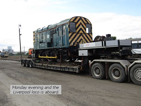 Class 08 loco bound for Liverpool