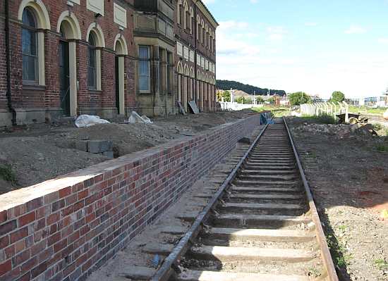 The new platform face by the old Cambrian HQ building