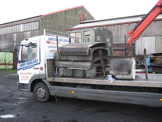 Casing parts loaded for transport