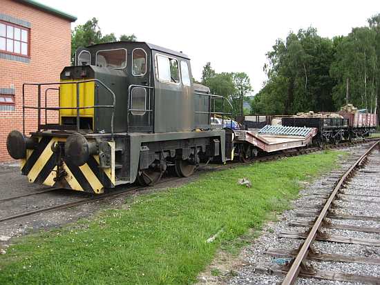 Charlie with wagon loads of ex goods shed stone