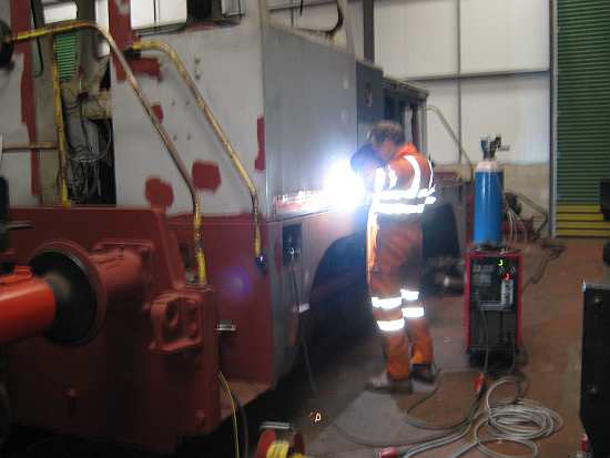 Libby's welding in progress