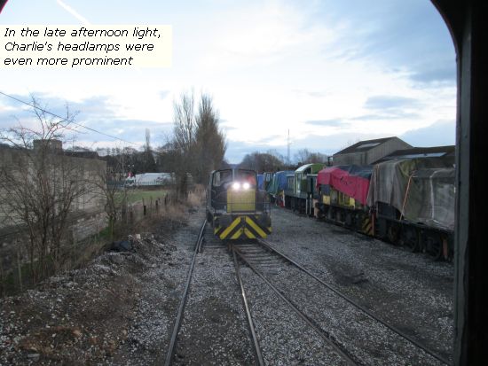 Charlie's new headlamps shine brightly in the late afternoon
