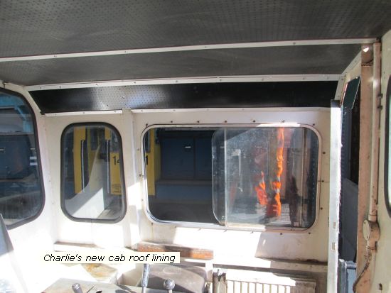 Charlie's new inside cab roof