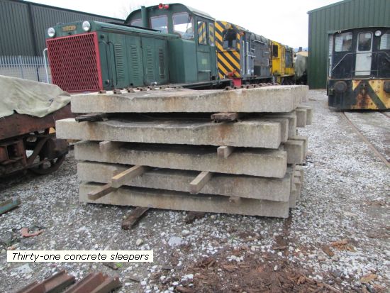 31 concrete sleepers