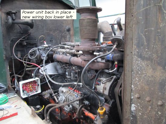 Charlie's power unit back in place and the new wiring box too
