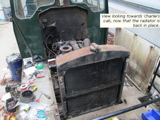 Charlie's radiator back in place