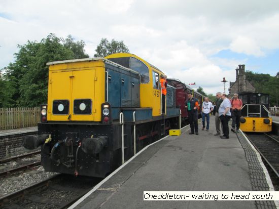 14 901 at Cheddleton waiting to head south