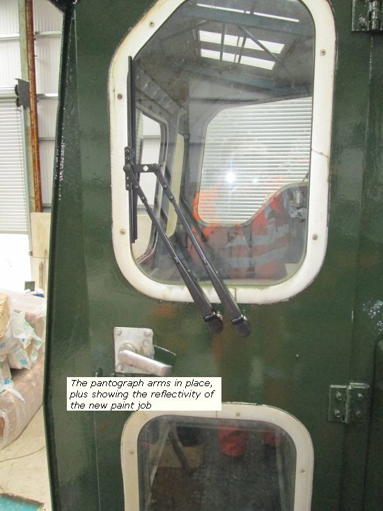 Cheadle's wiper arms in place